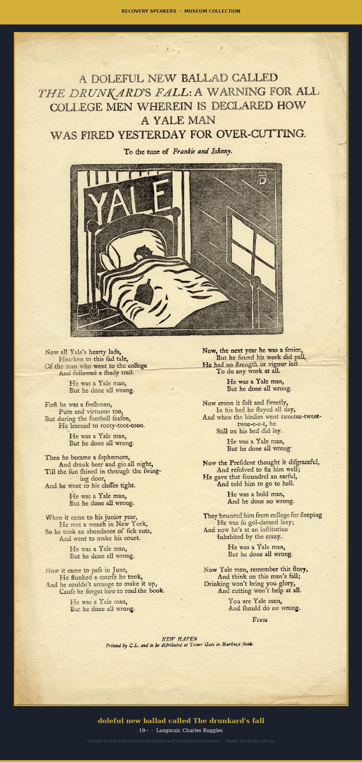 Doleful new ballad called The drunkard s fall